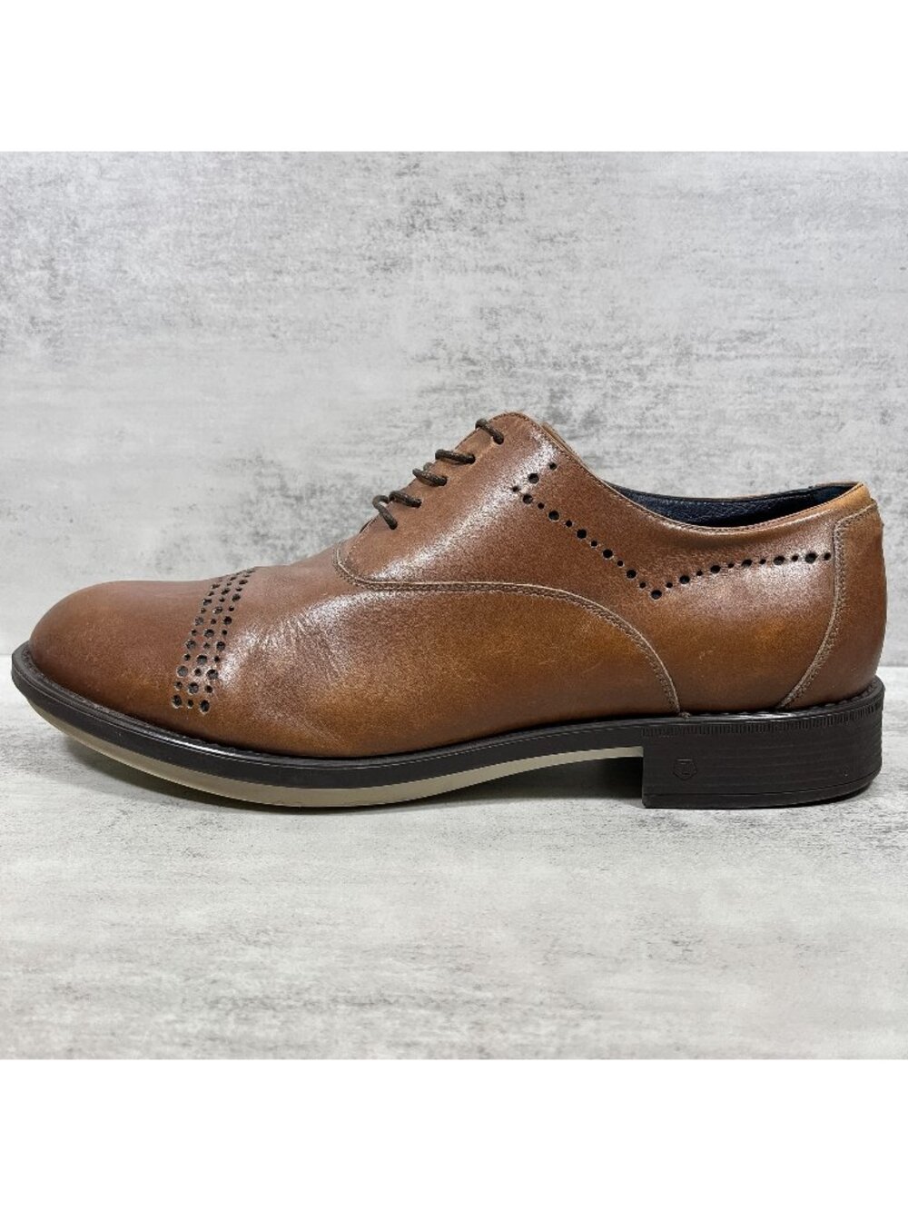 Z Zegna Italy Leather Cap Toe Dress Shoes - Men's Size 11 - Brown